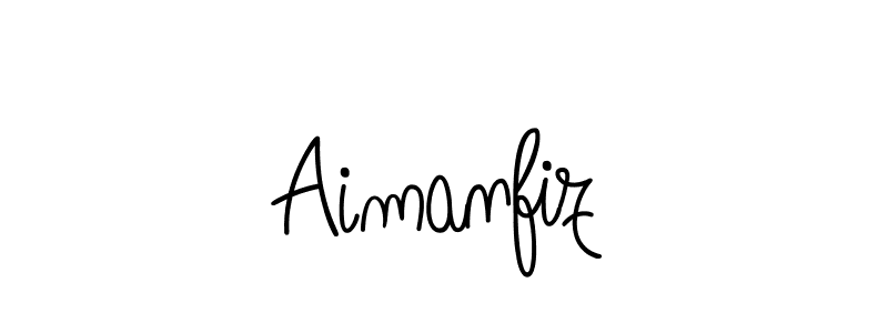 The best way (Angelique-Rose-font-FFP) to make a short signature is to pick only two or three words in your name. The name Aimanfiz include a total of six letters. For converting this name. Aimanfiz signature style 5 images and pictures png