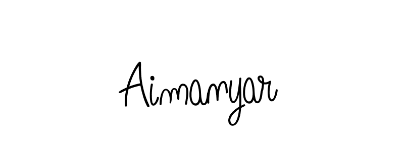 Design your own signature with our free online signature maker. With this signature software, you can create a handwritten (Angelique-Rose-font-FFP) signature for name Aimanyar. Aimanyar signature style 5 images and pictures png