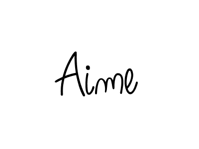 Design your own signature with our free online signature maker. With this signature software, you can create a handwritten (Angelique-Rose-font-FFP) signature for name Aime. Aime signature style 5 images and pictures png