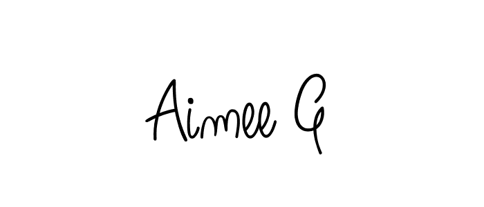 How to make Aimee G signature? Angelique-Rose-font-FFP is a professional autograph style. Create handwritten signature for Aimee G name. Aimee G signature style 5 images and pictures png