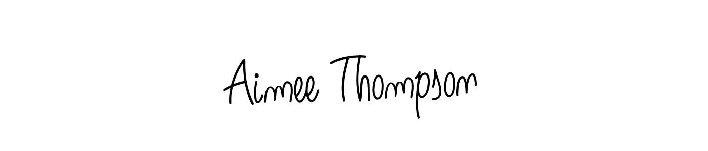 How to make Aimee Thompson name signature. Use Angelique-Rose-font-FFP style for creating short signs online. This is the latest handwritten sign. Aimee Thompson signature style 5 images and pictures png