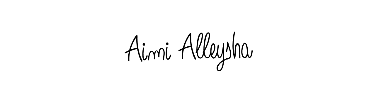 Angelique-Rose-font-FFP is a professional signature style that is perfect for those who want to add a touch of class to their signature. It is also a great choice for those who want to make their signature more unique. Get Aimi Alleysha name to fancy signature for free. Aimi Alleysha signature style 5 images and pictures png