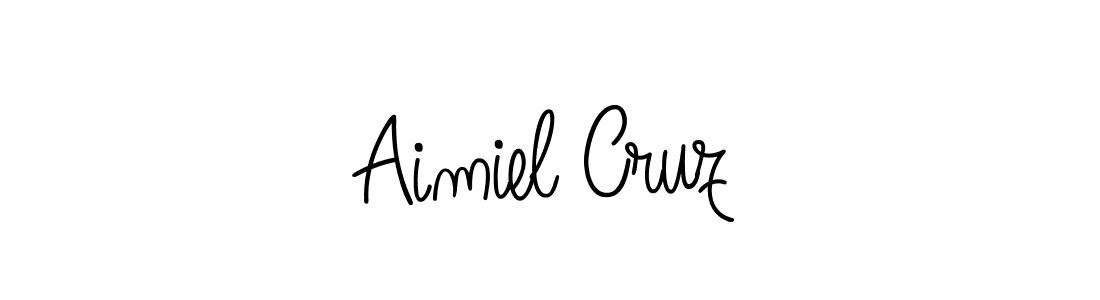 if you are searching for the best signature style for your name Aimiel Cruz. so please give up your signature search. here we have designed multiple signature styles  using Angelique-Rose-font-FFP. Aimiel Cruz signature style 5 images and pictures png