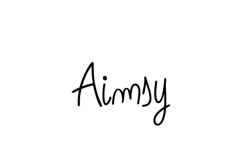 Aimsy stylish signature style. Best Handwritten Sign (Angelique-Rose-font-FFP) for my name. Handwritten Signature Collection Ideas for my name Aimsy. Aimsy signature style 5 images and pictures png