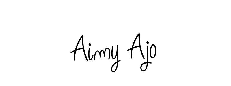 How to make Aimy Ajo name signature. Use Angelique-Rose-font-FFP style for creating short signs online. This is the latest handwritten sign. Aimy Ajo signature style 5 images and pictures png