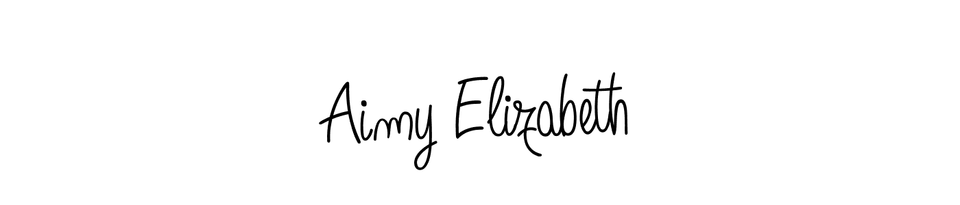How to Draw Aimy Elizabeth signature style? Angelique-Rose-font-FFP is a latest design signature styles for name Aimy Elizabeth. Aimy Elizabeth signature style 5 images and pictures png