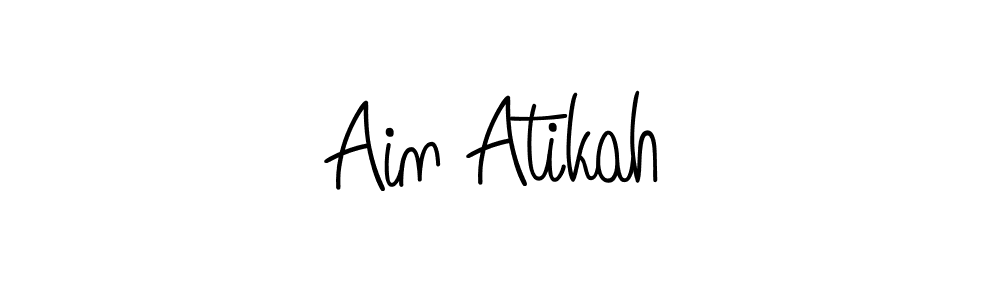 if you are searching for the best signature style for your name Ain Atikah. so please give up your signature search. here we have designed multiple signature styles  using Angelique-Rose-font-FFP. Ain Atikah signature style 5 images and pictures png