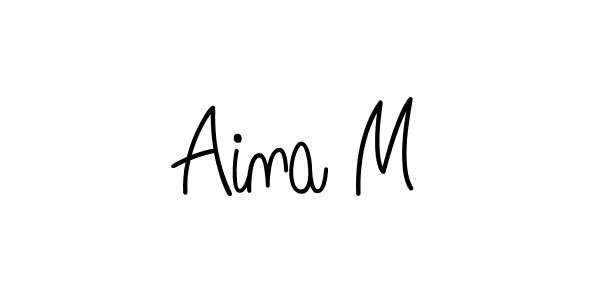 How to Draw Aina M signature style? Angelique-Rose-font-FFP is a latest design signature styles for name Aina M. Aina M signature style 5 images and pictures png