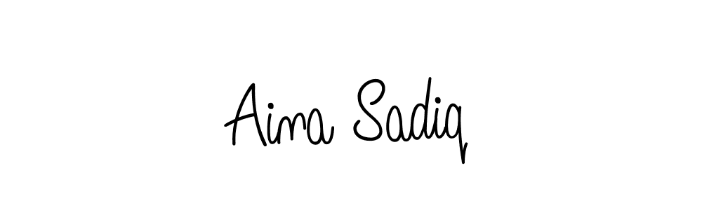 How to Draw Aina Sadiq signature style? Angelique-Rose-font-FFP is a latest design signature styles for name Aina Sadiq. Aina Sadiq signature style 5 images and pictures png