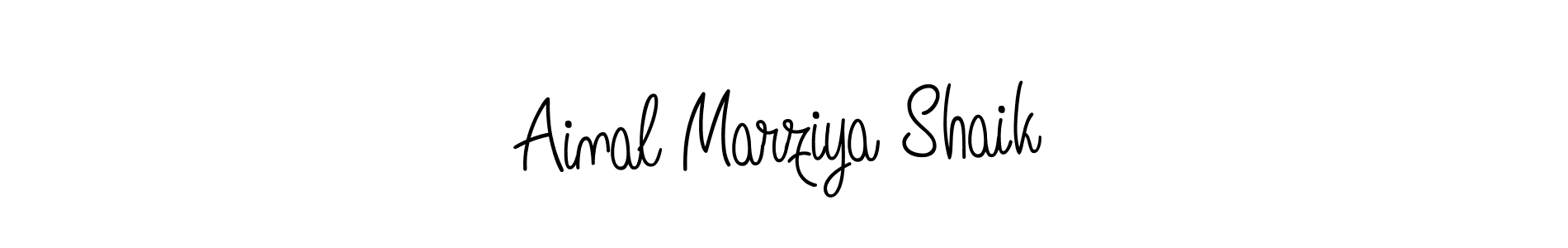 How to make Ainal Marziya Shaik signature? Angelique-Rose-font-FFP is a professional autograph style. Create handwritten signature for Ainal Marziya Shaik name. Ainal Marziya Shaik signature style 5 images and pictures png