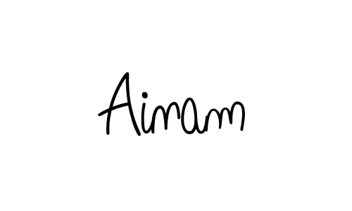 Make a beautiful signature design for name Ainam. With this signature (Angelique-Rose-font-FFP) style, you can create a handwritten signature for free. Ainam signature style 5 images and pictures png