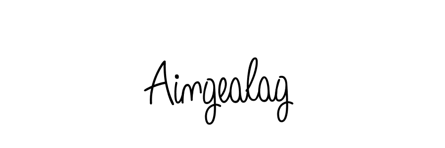 You should practise on your own different ways (Angelique-Rose-font-FFP) to write your name (Aingealag) in signature. don't let someone else do it for you. Aingealag signature style 5 images and pictures png