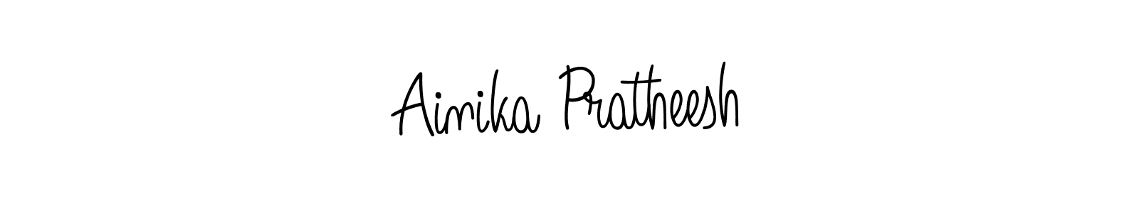You should practise on your own different ways (Angelique-Rose-font-FFP) to write your name (Ainika Pratheesh) in signature. don't let someone else do it for you. Ainika Pratheesh signature style 5 images and pictures png