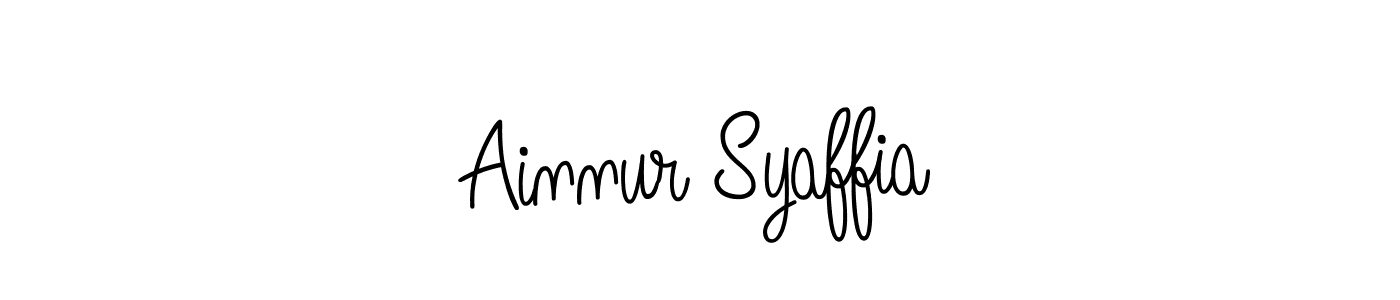 Once you've used our free online signature maker to create your best signature Angelique-Rose-font-FFP style, it's time to enjoy all of the benefits that Ainnur Syaffia name signing documents. Ainnur Syaffia signature style 5 images and pictures png