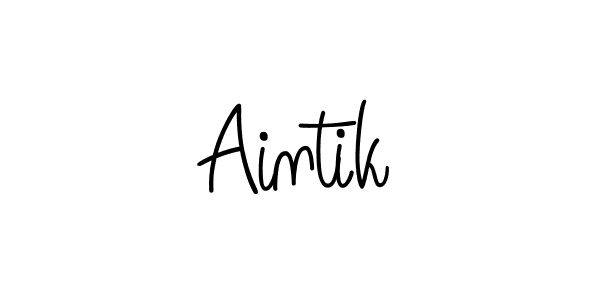 Use a signature maker to create a handwritten signature online. With this signature software, you can design (Angelique-Rose-font-FFP) your own signature for name Aintik. Aintik signature style 5 images and pictures png