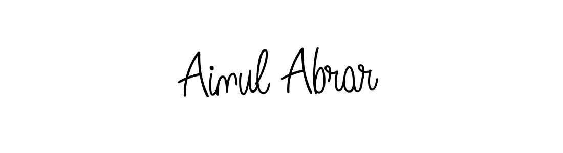 Also we have Ainul Abrar name is the best signature style. Create professional handwritten signature collection using Angelique-Rose-font-FFP autograph style. Ainul Abrar signature style 5 images and pictures png