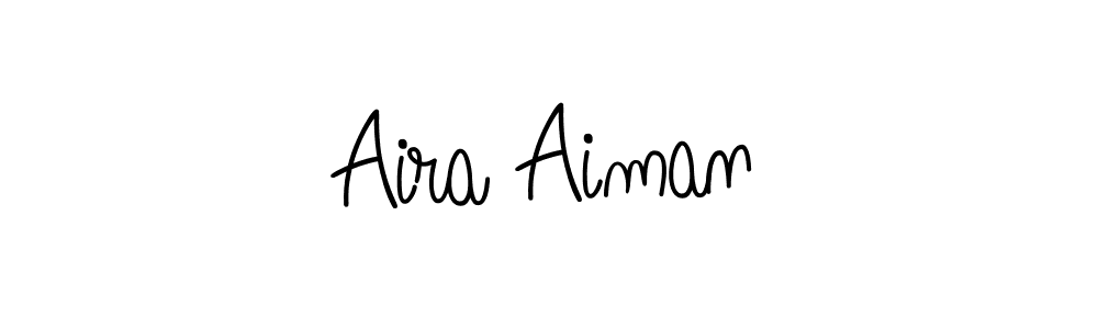 This is the best signature style for the Aira Aiman name. Also you like these signature font (Angelique-Rose-font-FFP). Mix name signature. Aira Aiman signature style 5 images and pictures png