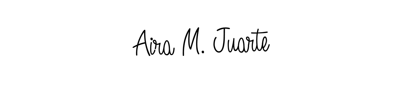 Also we have Aira M. Juarte name is the best signature style. Create professional handwritten signature collection using Angelique-Rose-font-FFP autograph style. Aira M. Juarte signature style 5 images and pictures png