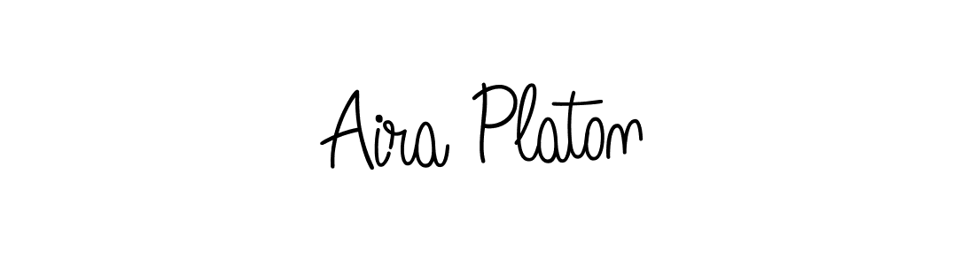 Aira Platon stylish signature style. Best Handwritten Sign (Angelique-Rose-font-FFP) for my name. Handwritten Signature Collection Ideas for my name Aira Platon. Aira Platon signature style 5 images and pictures png