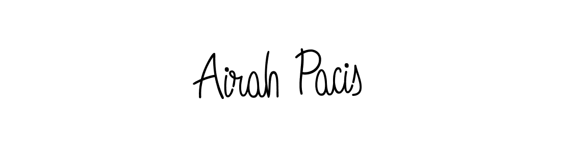 You should practise on your own different ways (Angelique-Rose-font-FFP) to write your name (Airah Pacis) in signature. don't let someone else do it for you. Airah Pacis signature style 5 images and pictures png