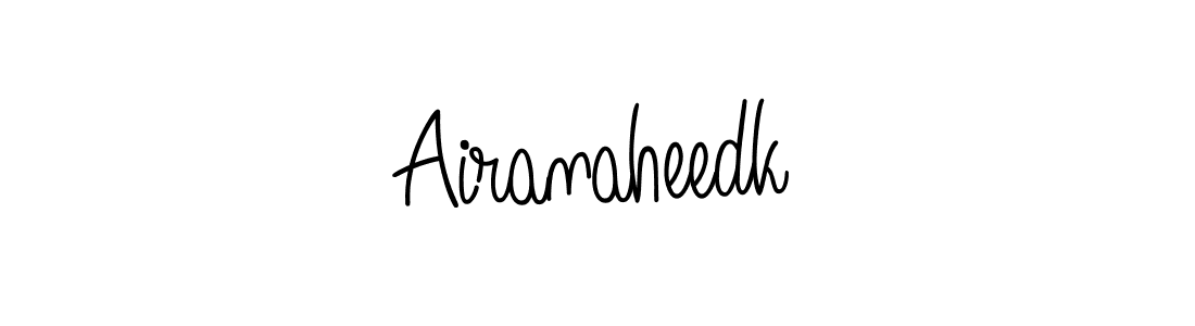 The best way (Angelique-Rose-font-FFP) to make a short signature is to pick only two or three words in your name. The name Airanaheedk include a total of six letters. For converting this name. Airanaheedk signature style 5 images and pictures png