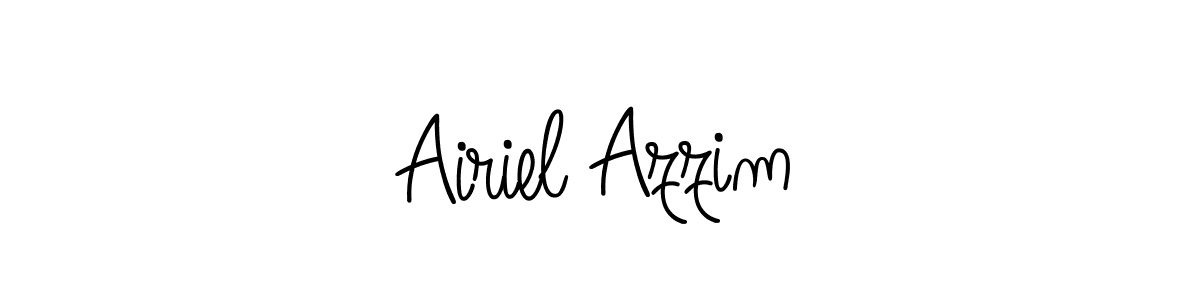 Make a beautiful signature design for name Airiel Azzim. With this signature (Angelique-Rose-font-FFP) style, you can create a handwritten signature for free. Airiel Azzim signature style 5 images and pictures png