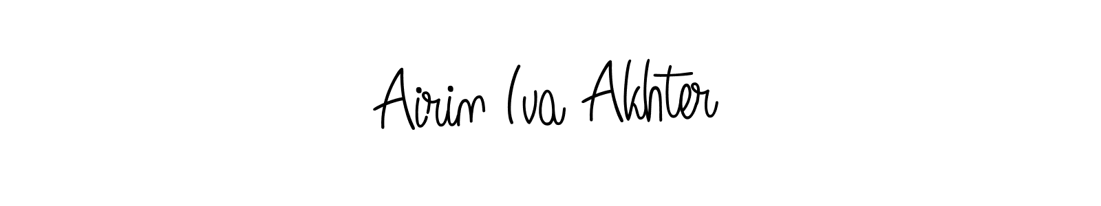 How to make Airin Iva Akhter name signature. Use Angelique-Rose-font-FFP style for creating short signs online. This is the latest handwritten sign. Airin Iva Akhter signature style 5 images and pictures png