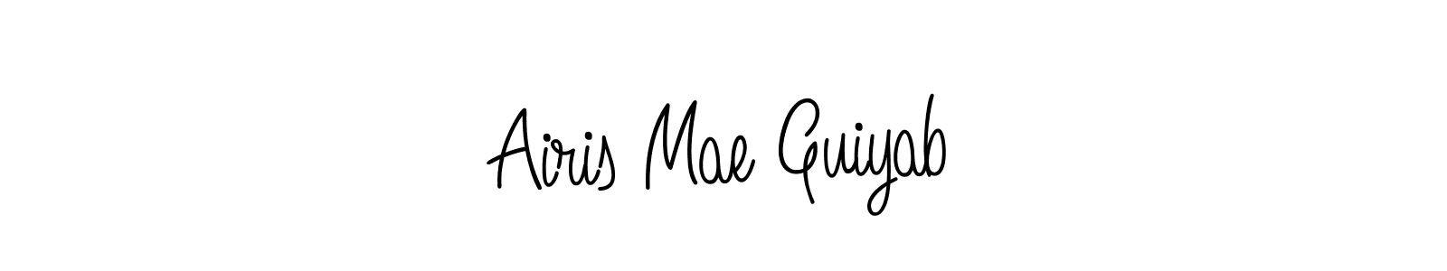 Design your own signature with our free online signature maker. With this signature software, you can create a handwritten (Angelique-Rose-font-FFP) signature for name Airis Mae Guiyab. Airis Mae Guiyab signature style 5 images and pictures png