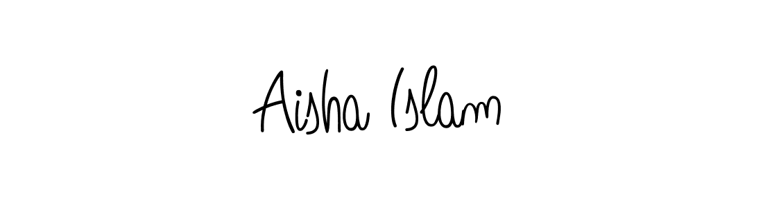 Aisha Islam stylish signature style. Best Handwritten Sign (Angelique-Rose-font-FFP) for my name. Handwritten Signature Collection Ideas for my name Aisha Islam. Aisha Islam signature style 5 images and pictures png