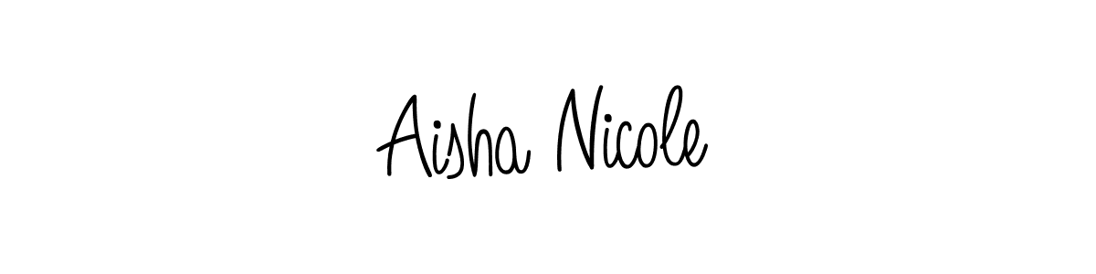 Design your own signature with our free online signature maker. With this signature software, you can create a handwritten (Angelique-Rose-font-FFP) signature for name Aisha Nicole. Aisha Nicole signature style 5 images and pictures png