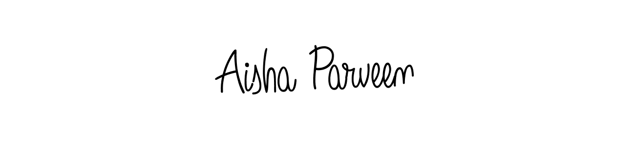 Design your own signature with our free online signature maker. With this signature software, you can create a handwritten (Angelique-Rose-font-FFP) signature for name Aisha Parveen. Aisha Parveen signature style 5 images and pictures png