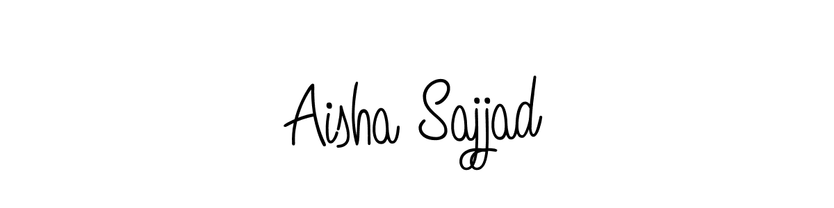 Use a signature maker to create a handwritten signature online. With this signature software, you can design (Angelique-Rose-font-FFP) your own signature for name Aisha Sajjad. Aisha Sajjad signature style 5 images and pictures png