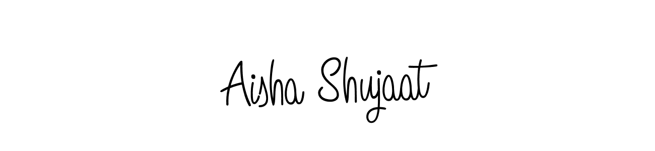 How to make Aisha Shujaat name signature. Use Angelique-Rose-font-FFP style for creating short signs online. This is the latest handwritten sign. Aisha Shujaat signature style 5 images and pictures png