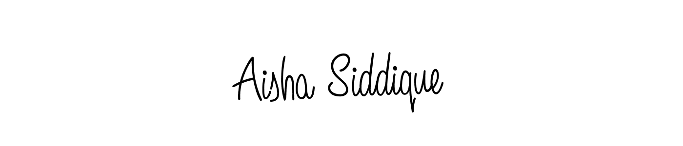 Use a signature maker to create a handwritten signature online. With this signature software, you can design (Angelique-Rose-font-FFP) your own signature for name Aisha Siddique. Aisha Siddique signature style 5 images and pictures png