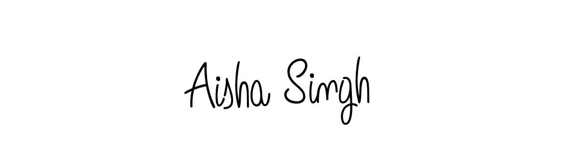 How to make Aisha Singh name signature. Use Angelique-Rose-font-FFP style for creating short signs online. This is the latest handwritten sign. Aisha Singh signature style 5 images and pictures png