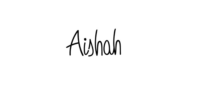 Use a signature maker to create a handwritten signature online. With this signature software, you can design (Angelique-Rose-font-FFP) your own signature for name Aishah . Aishah  signature style 5 images and pictures png