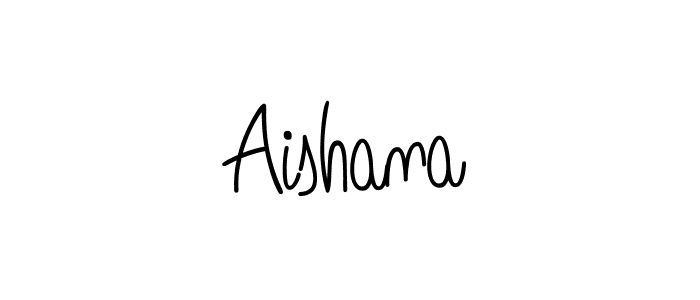 You should practise on your own different ways (Angelique-Rose-font-FFP) to write your name (Aishana) in signature. don't let someone else do it for you. Aishana signature style 5 images and pictures png
