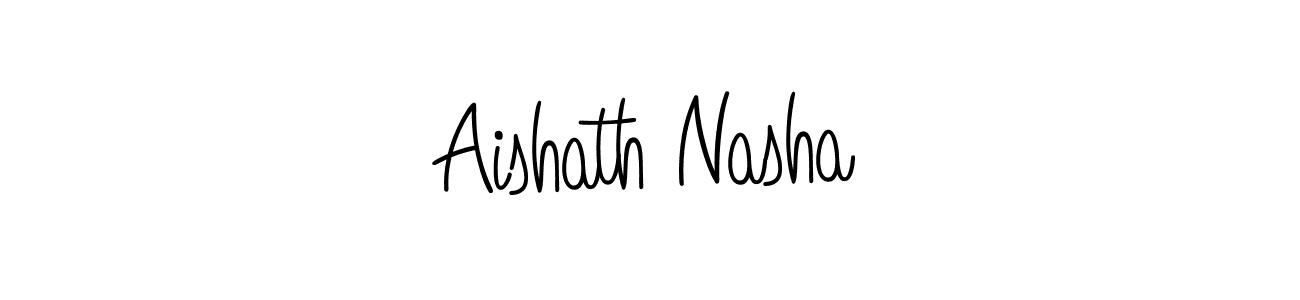 You should practise on your own different ways (Angelique-Rose-font-FFP) to write your name (Aishath Nasha) in signature. don't let someone else do it for you. Aishath Nasha signature style 5 images and pictures png