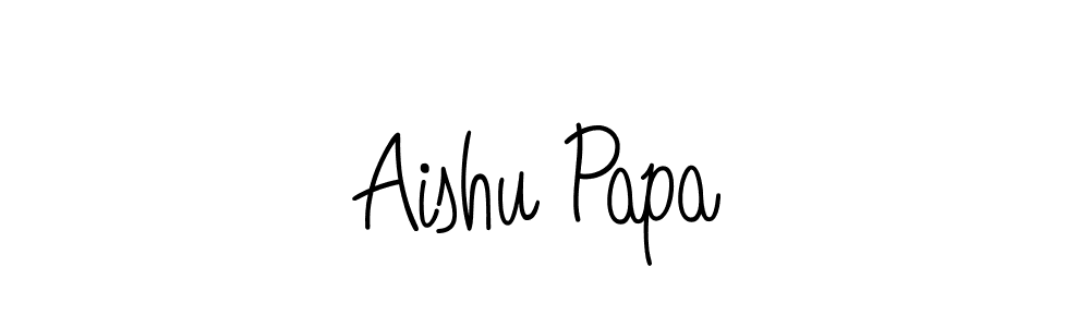 Make a beautiful signature design for name Aishu Papa. With this signature (Angelique-Rose-font-FFP) style, you can create a handwritten signature for free. Aishu Papa signature style 5 images and pictures png