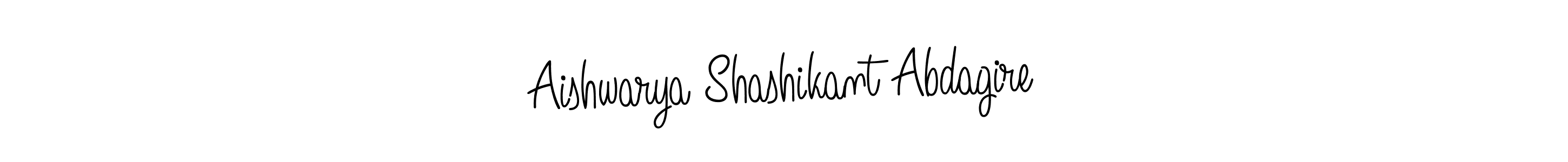 You should practise on your own different ways (Angelique-Rose-font-FFP) to write your name (Aishwarya Shashikant Abdagire) in signature. don't let someone else do it for you. Aishwarya Shashikant Abdagire signature style 5 images and pictures png