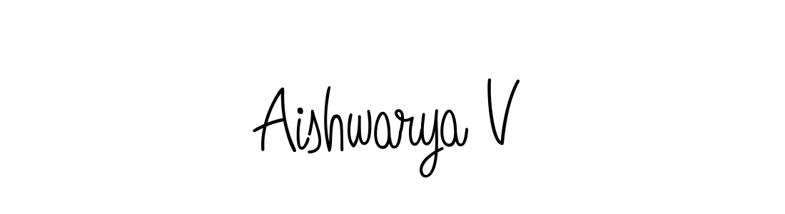 Check out images of Autograph of Aishwarya V name. Actor Aishwarya V Signature Style. Angelique-Rose-font-FFP is a professional sign style online. Aishwarya V signature style 5 images and pictures png