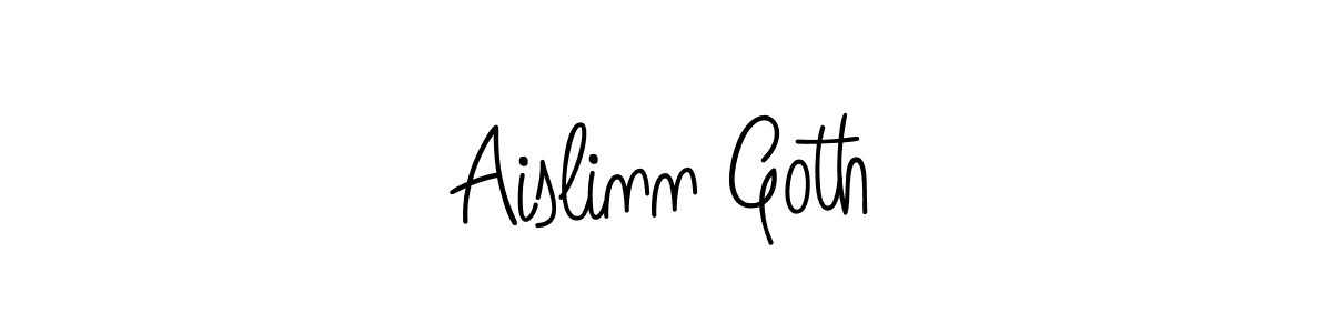 Use a signature maker to create a handwritten signature online. With this signature software, you can design (Angelique-Rose-font-FFP) your own signature for name Aislinn Goth. Aislinn Goth signature style 5 images and pictures png