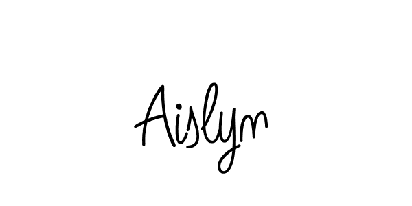 The best way (Angelique-Rose-font-FFP) to make a short signature is to pick only two or three words in your name. The name Aislyn include a total of six letters. For converting this name. Aislyn signature style 5 images and pictures png