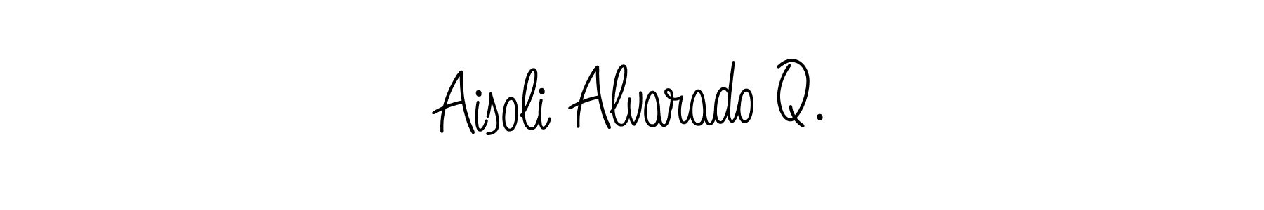 How to make Aisoli Alvarado Q. name signature. Use Angelique-Rose-font-FFP style for creating short signs online. This is the latest handwritten sign. Aisoli Alvarado Q. signature style 5 images and pictures png