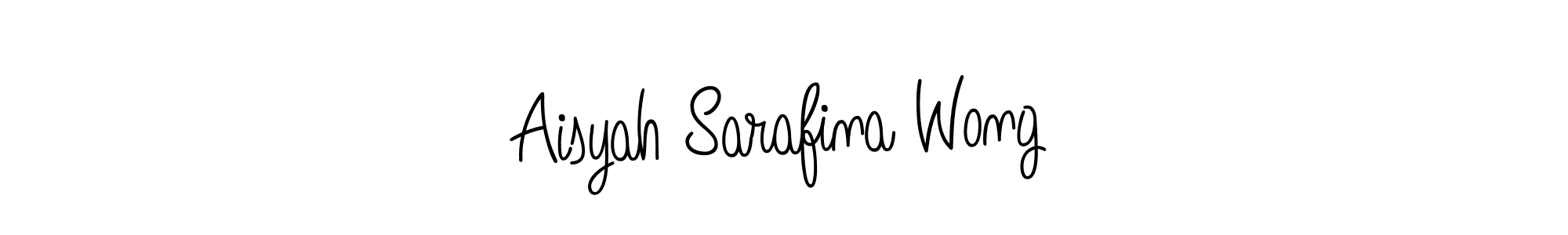 Make a beautiful signature design for name Aisyah Sarafina Wong. With this signature (Angelique-Rose-font-FFP) style, you can create a handwritten signature for free. Aisyah Sarafina Wong signature style 5 images and pictures png