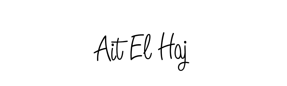 How to Draw Ait El Haj signature style? Angelique-Rose-font-FFP is a latest design signature styles for name Ait El Haj. Ait El Haj signature style 5 images and pictures png