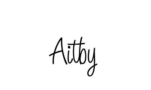 Aitby stylish signature style. Best Handwritten Sign (Angelique-Rose-font-FFP) for my name. Handwritten Signature Collection Ideas for my name Aitby. Aitby signature style 5 images and pictures png