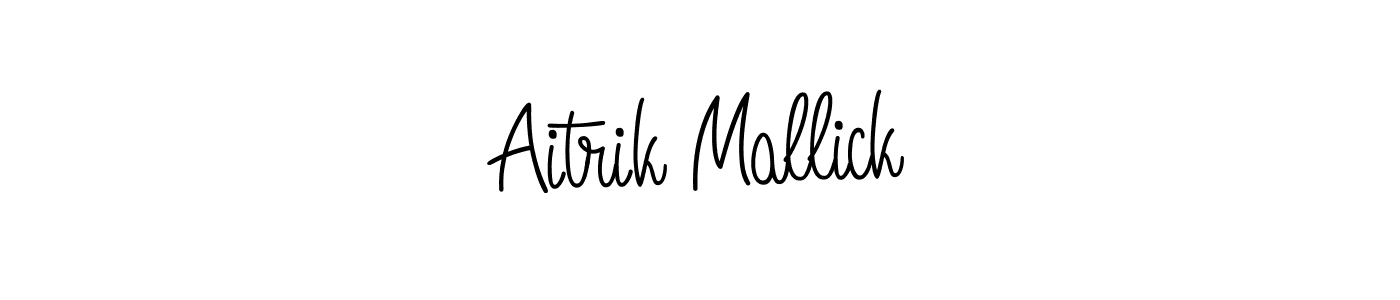 Use a signature maker to create a handwritten signature online. With this signature software, you can design (Angelique-Rose-font-FFP) your own signature for name Aitrik Mallick. Aitrik Mallick signature style 5 images and pictures png