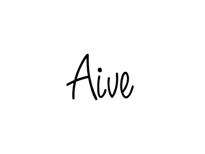 You should practise on your own different ways (Angelique-Rose-font-FFP) to write your name (Aive) in signature. don't let someone else do it for you. Aive signature style 5 images and pictures png