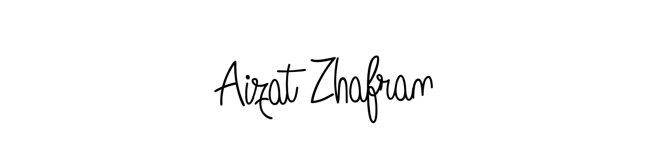 Use a signature maker to create a handwritten signature online. With this signature software, you can design (Angelique-Rose-font-FFP) your own signature for name Aizat Zhafran. Aizat Zhafran signature style 5 images and pictures png